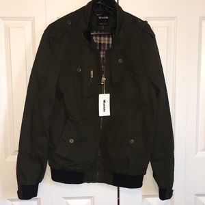 Men’s olive green lined jacket- NWT!